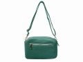 Leather bag with 2 zippers <br> Genuine leather from Italy