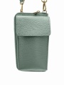 Leather bag for mobile phone with interior <br> Genuine leat