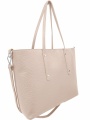 Leather shopper bag with zipper <br> Genuine leather from It