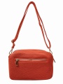 Leather bag with 2 zippers <br> Genuine leather from Italy