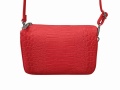 Leather bag with zipper Croco <br> Genuine leather from Ital